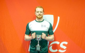 Dylan Broom holding trophy 